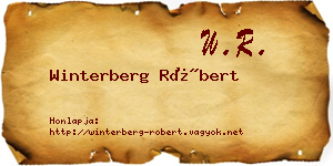 Winterberg Róbert névjegykártya